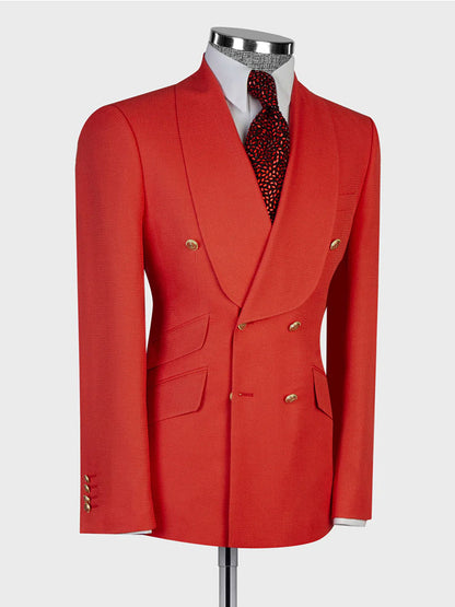 Double-breasted Shawl Lapel 2-piece Suit