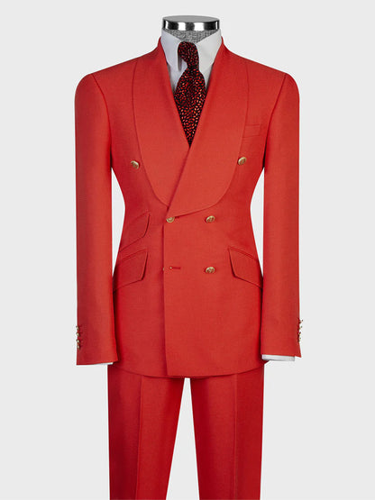 Double-breasted Shawl Lapel 2-piece Suit