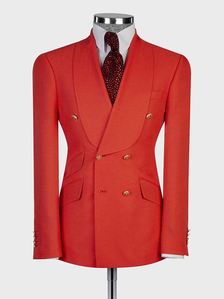 Double-breasted Shawl Lapel 2-piece Suit
