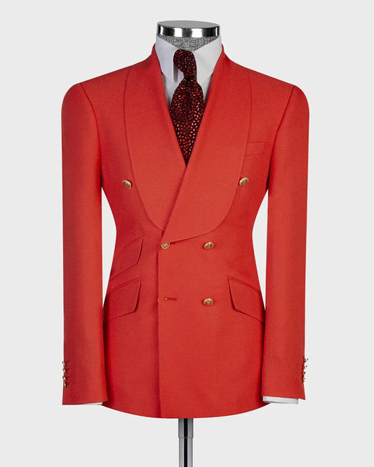 Double-breasted Shawl Lapel 2-piece Suit