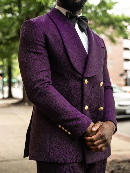 Purple Luxury Prom Tuxedo for Men – Slim Fit Statement Suit