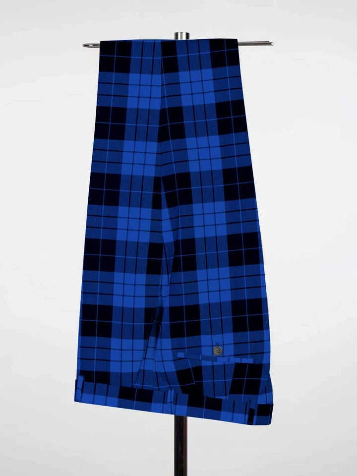 Blue Plaid Prom Suit for Men – Sharp Statement Style