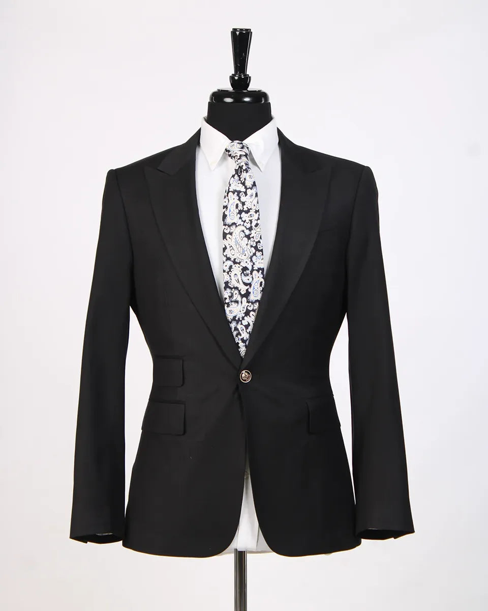 One-button Peak Lapel 2-piece Suit