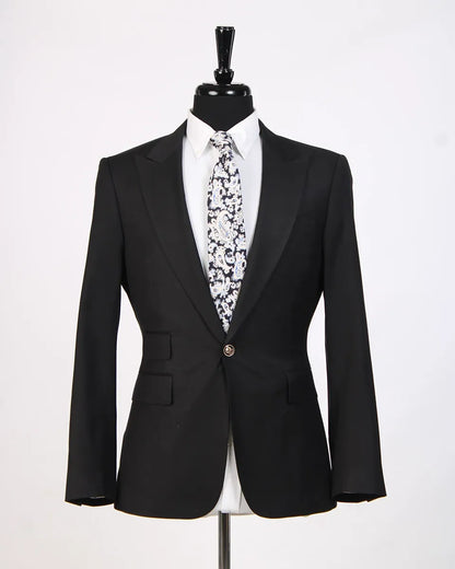 One-button Peak Lapel 2-piece Suit
