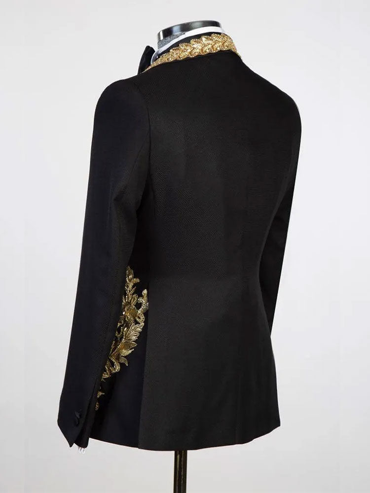 Men's 3-piece Tuxedo with Appliques