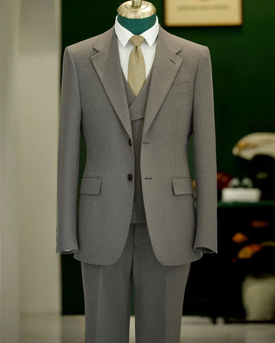 Men's Notch Lapel 3-piece Suit