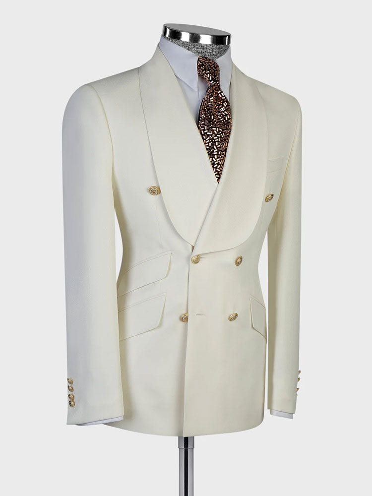 Double-breasted Shawl Lapel 2-piece Suit