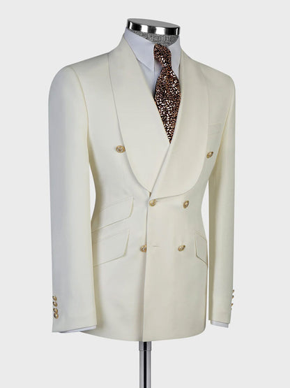 Double-breasted Shawl Lapel 2-piece Suit