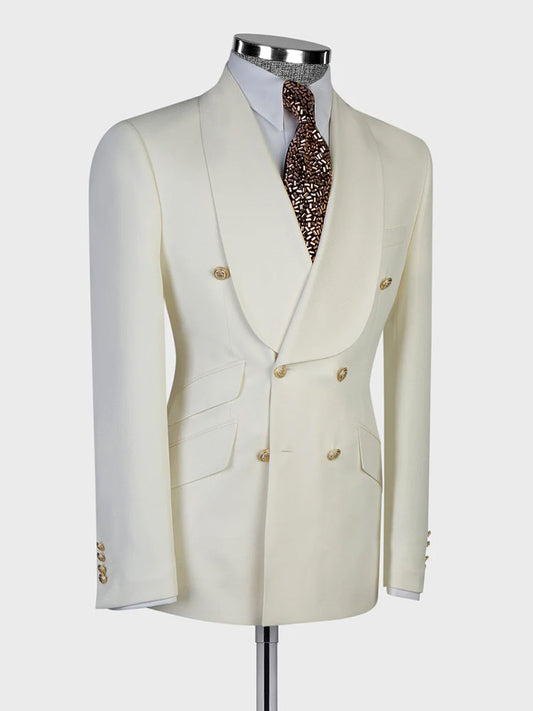 Double-breasted Shawl Lapel 2-piece Suit