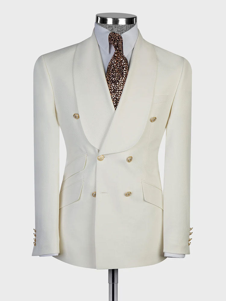 Double-breasted Shawl Lapel 2-piece Suit