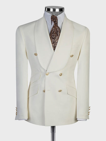 Double-breasted Shawl Lapel 2-piece Suit