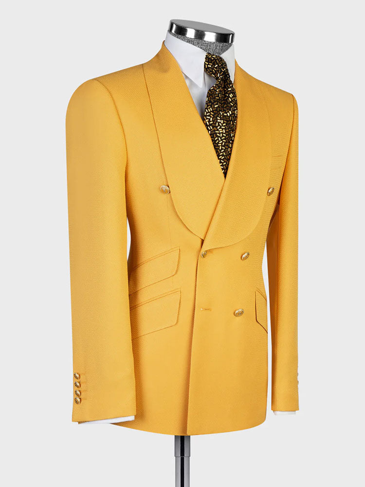 Double-breasted Shawl Lapel 2-piece Suit