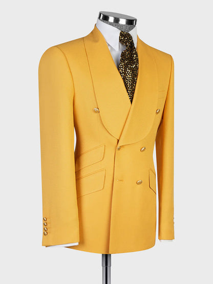 Double-breasted Shawl Lapel 2-piece Suit