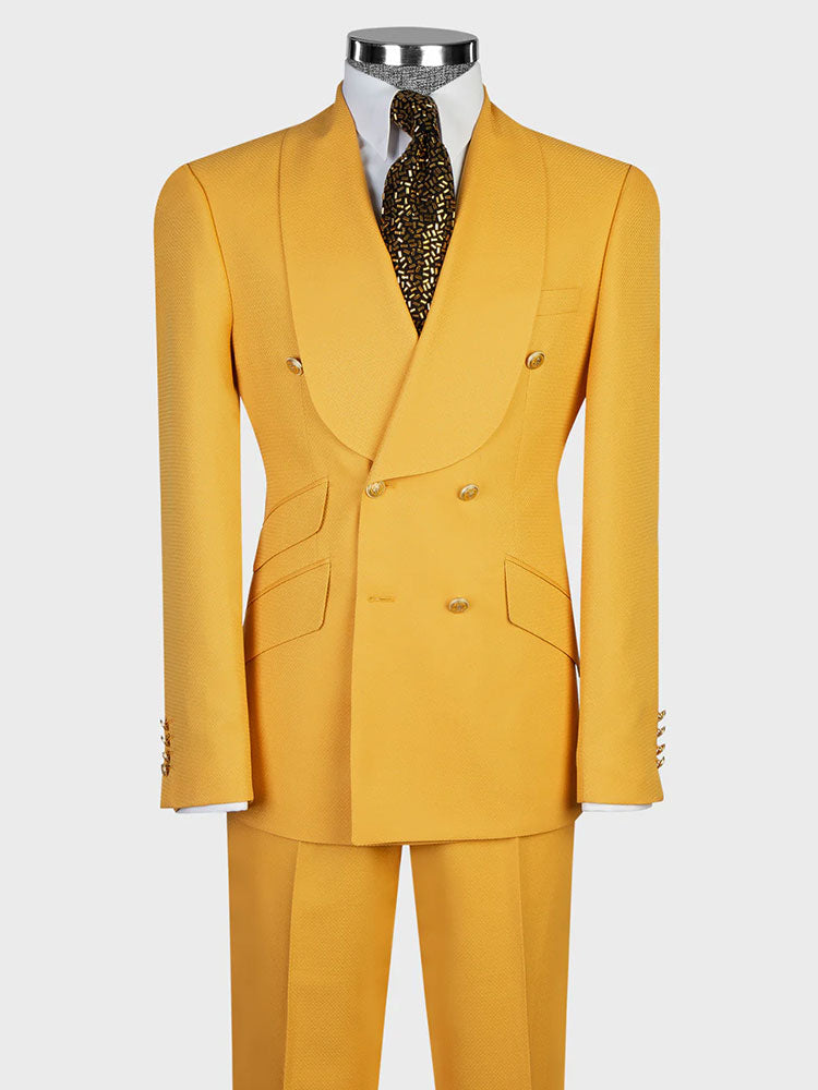 Double-breasted Shawl Lapel 2-piece Suit