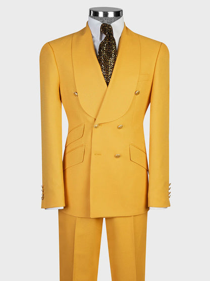 Double-breasted Shawl Lapel 2-piece Suit