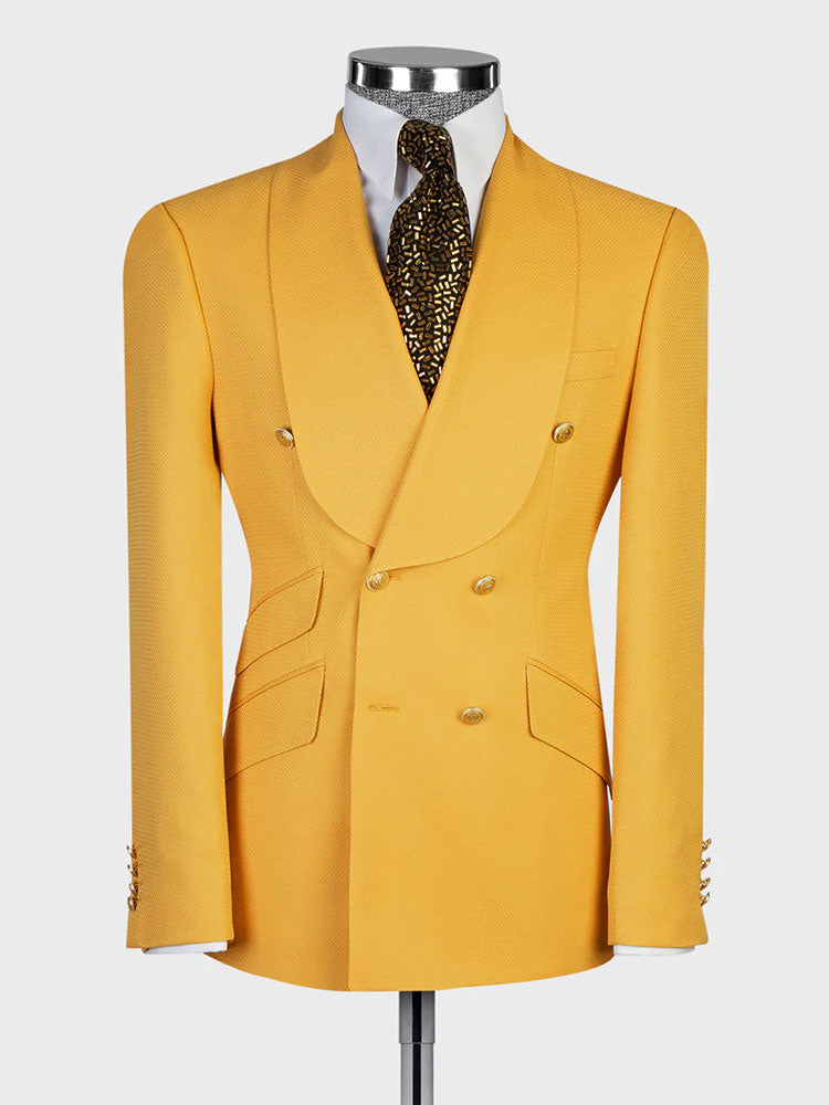 Double-breasted Shawl Lapel 2-piece Suit