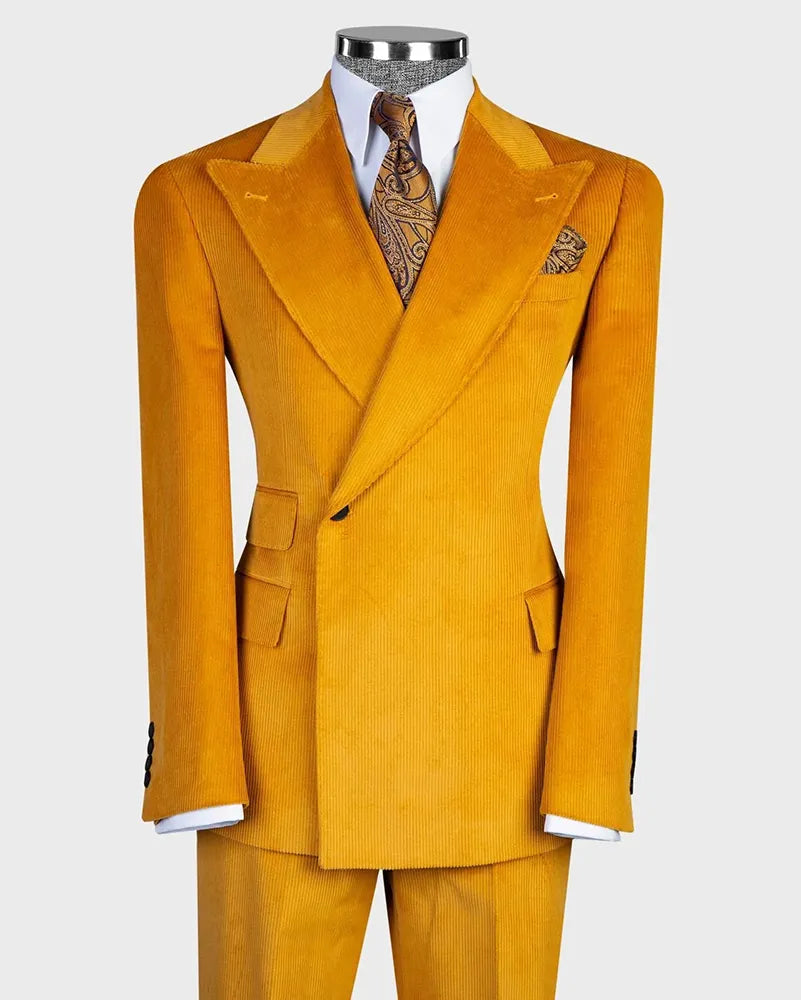 Corduroy One-button 2-piece Suit