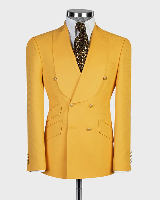 Double-breasted Shawl Lapel 2-piece Suit